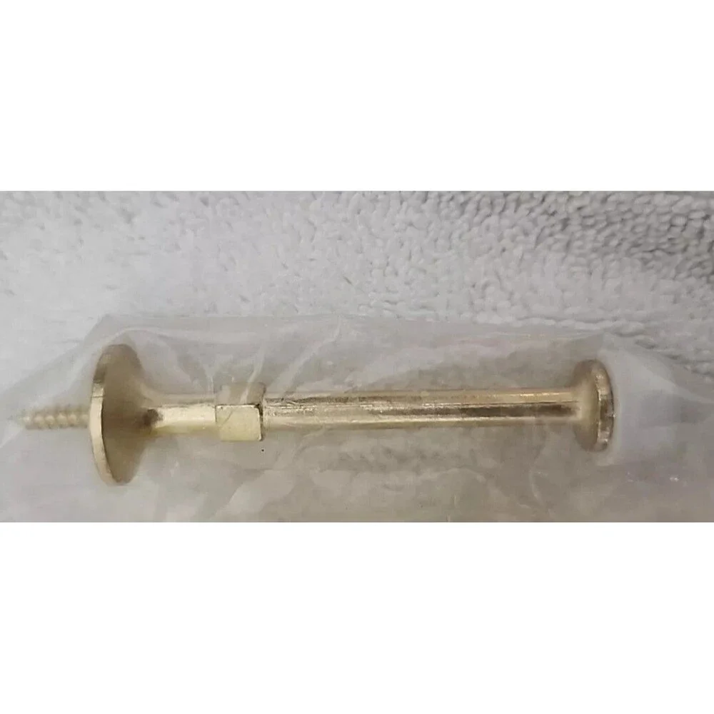 Doorstop Stanley 57-1010 Rigid Solid Door Stop 3 Inch Bright Brass 2 Pcs New